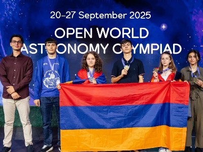 Ֆիզմաթ դպրոցի թիմն աստղագիտության միջազգային օլիմպիադայում արժանացել է 3 ոսկե և 2 արծաթե մեդալների