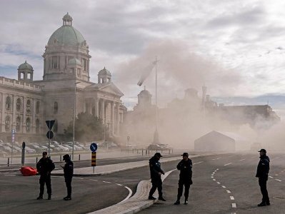 Shooting in Pro-Government Camp in Central Belgrade