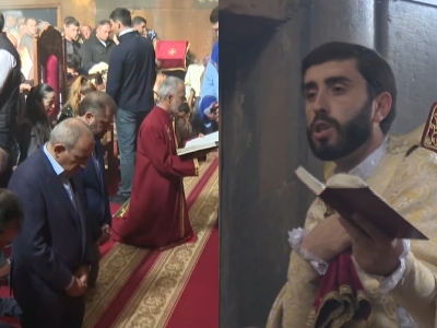Հովհաննավանքում քաղաքացիներից մեկը կարգալույծ քահանայի ձեռքից վերցրել է Սուրբ Գիրքը