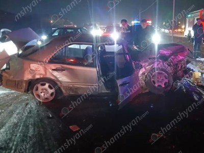 Երևան-Արմավիր ավտոճանապարհին 4 մեքենաներ են բախվել. կա զոհ և վիրավոր