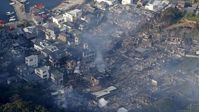 Major fire in Japan, 1 dead and more than 170 buildings burned