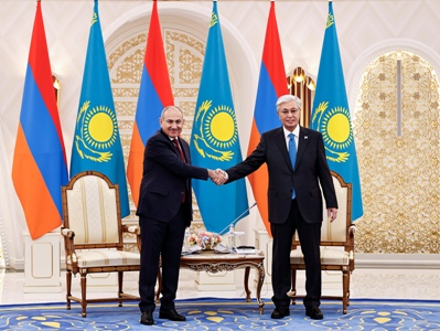 President Tokayev awards Armenia PM Pashinyan with Kazakhstan’s highest state award