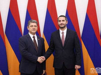 Вице-спикер НС РА принял делегацию Сената Румынии