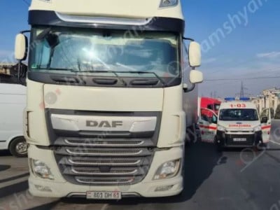 «DAF» բեռնատարը Առինջ մոլի մոտ վրաերթի է ենթարկել հետիոտնին
