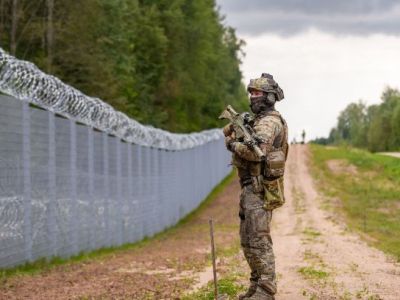 Latvia has completely and finally built a fence along its border with Russia