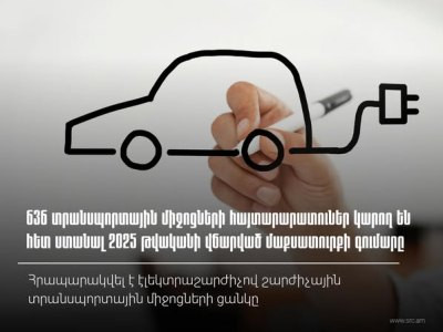 636 էլեկտրաշարժիչով ավտոմեքենաների հայտարարատու կարող է հետ ստանալ 2025-ին վճարված մաքսատուրքը. հրապարակվել է ցանկը