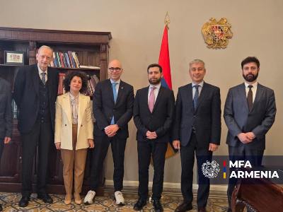Deputy FM, Italy-Armenia Friendship Group members discuss opportunities expected from TRIPP project
