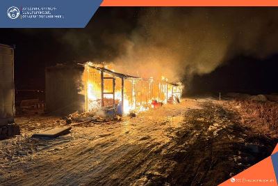 Ջրառատ գյուղում այրվել է վագոն-տնակ