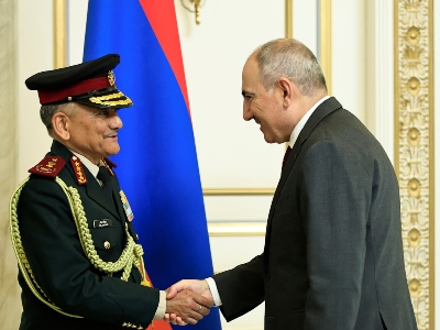 Armenia PM, India army defense staff chief discuss cooperation in security sector