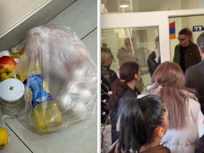 Родители принесли к двери заведующей детсадом продукты как символ украденного
