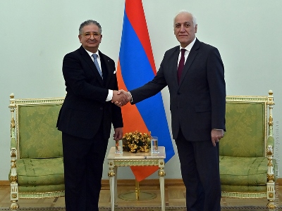 Armenia president to Palestine envoy: You are the first ambassador, this is another historic event