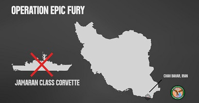 CENTCOM: US Forces Strike Iranian Corvette Near Chabahar, Vessel Sinking