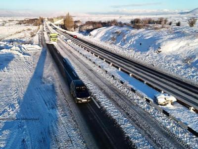 В регионах Ашоцка и Амасии бушует метель