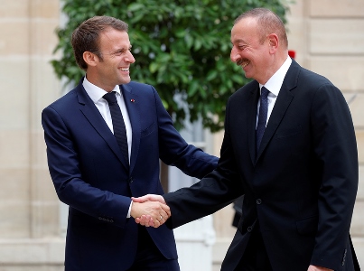 Macron discusses Armenia-Azerbaijan peace process with Aliyev