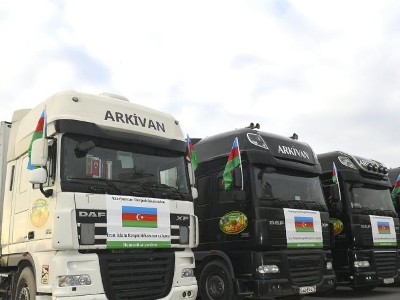 Azerbaijan sends another batch of humanitarian aid to Iran