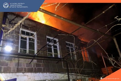 Եղեգնաձորում տուն է այրվել