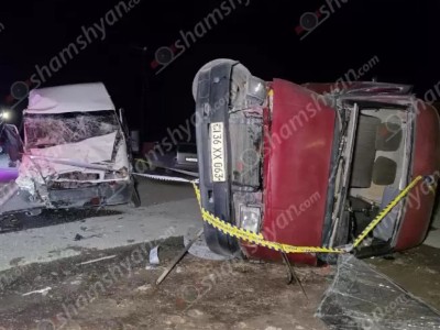 Բшխվել են «Mercedes»-ը, «Volkswagen»-ը, «Ford»-ը, «Գազել»-ն ու «ՎԱԶ 2107»-ը․ «Գազել»-ը կողաշրջվել է․ կան վիրավորներ