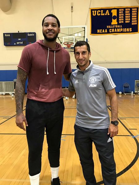 Henrikh Mkhitaryan meets NBA star