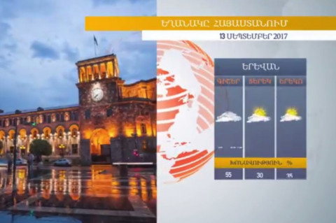 Եղանակը Հայաստանում 13.09.2017. տեղումներ չեն սպասվում