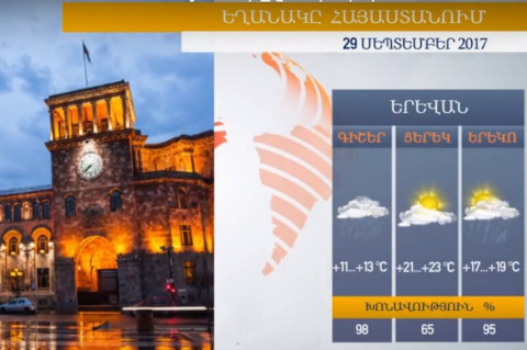 Եղանակը Հայաստանում 29.09.2017. տեղումները չեն դադարում