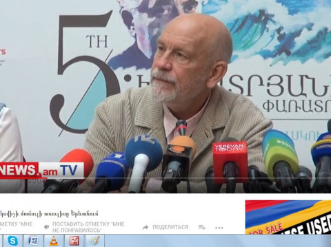 Հոլիվուդյան դերասան Ջոն Մալկովիչի մամուլի ասուլիսը Երևանում