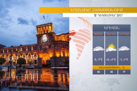 Եղանակը Հայաստանում 12.12.2017. տեղումներ չեն սպասվում