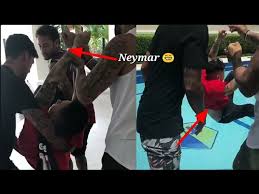 Neymar Throwing His Friend in The Pool