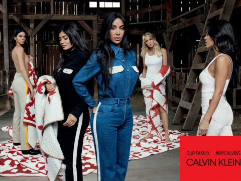 Kim, Kourtney, and Khloe Kardashian, as well as Kendall and Kylie Jenner starring in Calvin Klein’s brand new “Our Famil