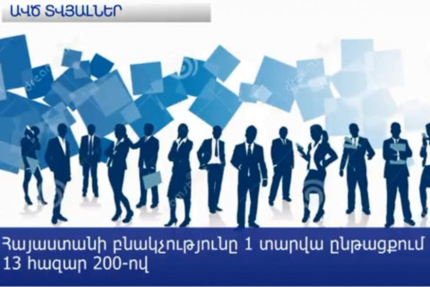 Հայաստանի բնակչությունը 1 տարում նվազել է 13 հազարով