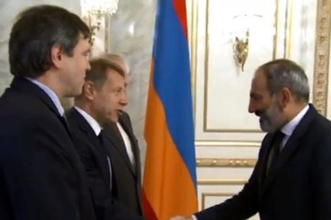 Կադրեր Փաշինյանի և ԵԱՀԿ Մինսկի խմբի համանախագահների հանդիպումից