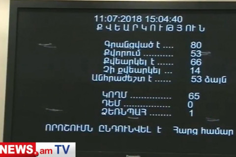 ՃՈ տուգանքները ներվեցին. ԱԺ-ն 1-ին ընթերցմամբ ընդունեց նախագիծը