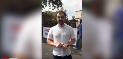 Քոչարյանի կողմնակիցների ակցիան՝ Բաղրամյան 26-ի դիմաց