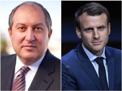 Արմեն Սարգսյանի ու Էմանուել Մակրոնի շրջայցը՝ Շառլ Ազնավուրի կենտրոնում