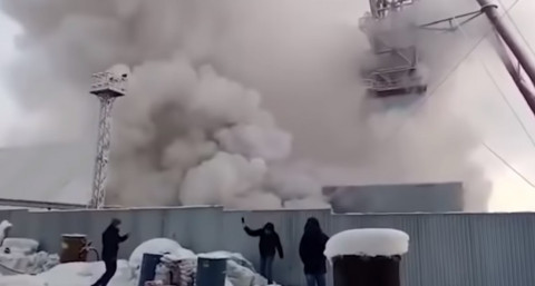Footage from Russian mine fire