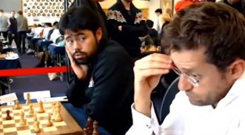 Hikaru Nakamura's funny reaction to Levon Aronian's game