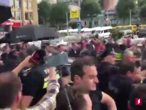 In Georgia demonstrators poured water on Russian MP Sergey Gavrilov