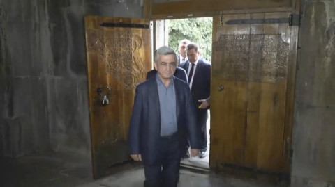 Սերժ Սարգսյանը Հաղպատի վանքում է
