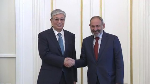 Փաշինյանը Բաղրամյան 26–ում հյուրընկալել է Ղազախստանի նախագահին