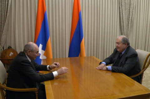 Արմեն Սարգսյանի ու Բակո Սահակյանի առանձնազրույցը Ստեփանակերտում