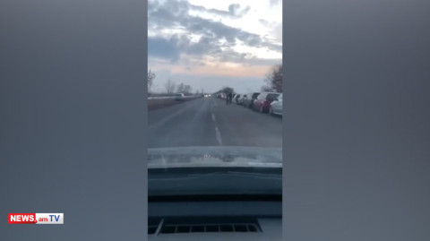 Մի քանի կիլոմետրանոց հերթ Գյումրիի ավտոմաքսատանը