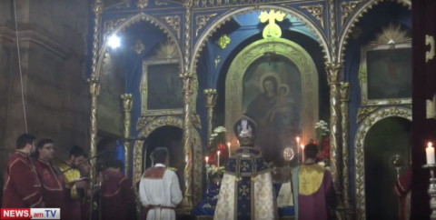 Էջմիածնի Սուրբ Աստվածածին եկեղեցում Ճրագալույցի Պատարագ մատուցվեց