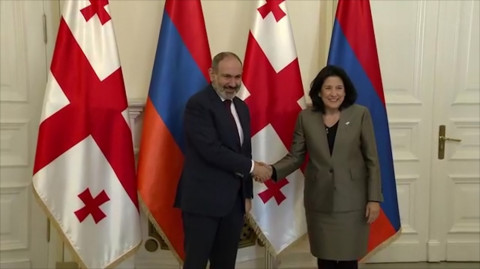 Նիկոլ Փաշինյանը հանդիպում է Վրաստանի նախագահ Սալոմե Զուրաբիշվիլիի հետ