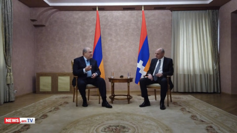 Արմեն Սարգսյանն Արցախում հանդիպել է Բակո Սահակյանի հետ