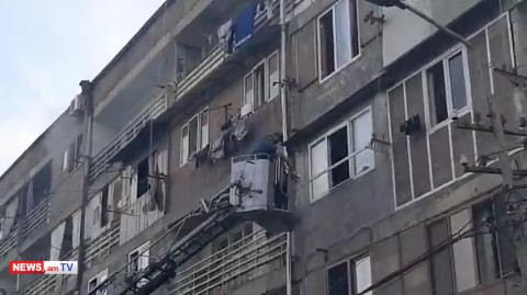 Խոշոր հրդեհ Երեւանի նախկին «Պրագա» հյուրանոցի շենքում