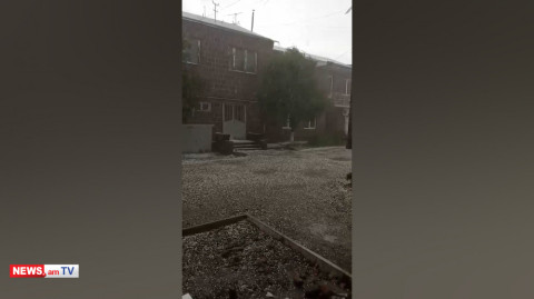 Ուժեղ կարկուտ Գյումրիում