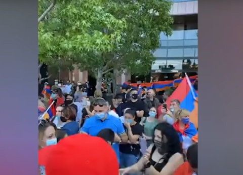 Լոս Անջելեսի հայերի ցույցը՝ ընդդեմ ադրբեջանական ագրեսիայի