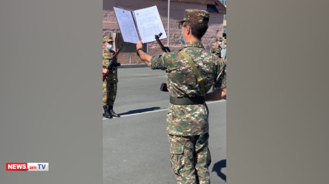 Զինվորների երդման արարողությունը՝ կորոնավիրուսի համավարակի պայմաններում