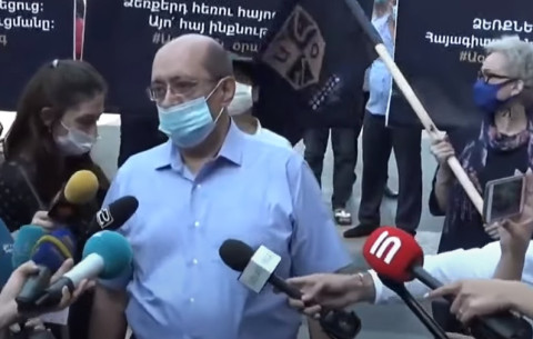 «Ազգային օրակարգը» Կառավարության դիմաց է. պահանջում են Կառավարության անդամների հրաժարականը
