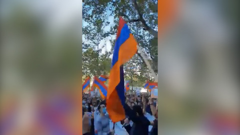Կեցցե հայոց բանակը. Բարսելոնայում հայերի ակցիան՝ ի աջակցություն Արցախի
