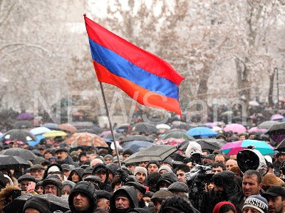 Հայրենիքի փրկության շարժման երթը եւ անհնազանդության ակցիան Երեւանում